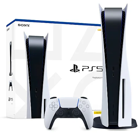 Console PlayStation 5 Slim Sony, SSD 1TB, Edição Digital, Com Controle Sem Fio DualSense, Branco