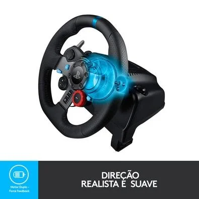 Volante Logitech G29 Driving Force para PS5, PS4, PS3 e PC